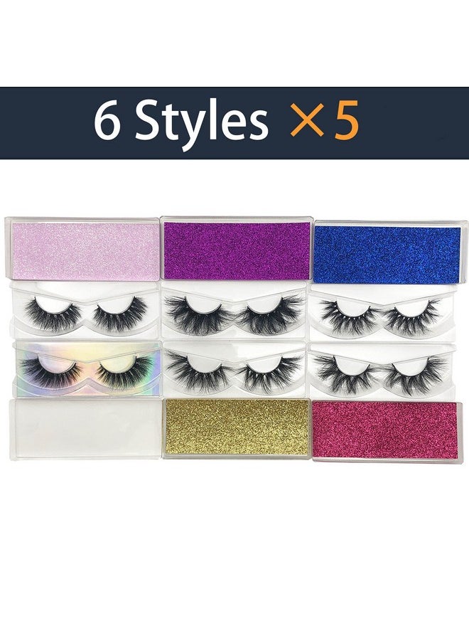 Ashes Bulk Mikiwi 6 Styles 30 Pack, 3D Mink Lashes Wholesale,15-20Mm Fluffy Long Wispy Lashes Real Mink Eyelashes