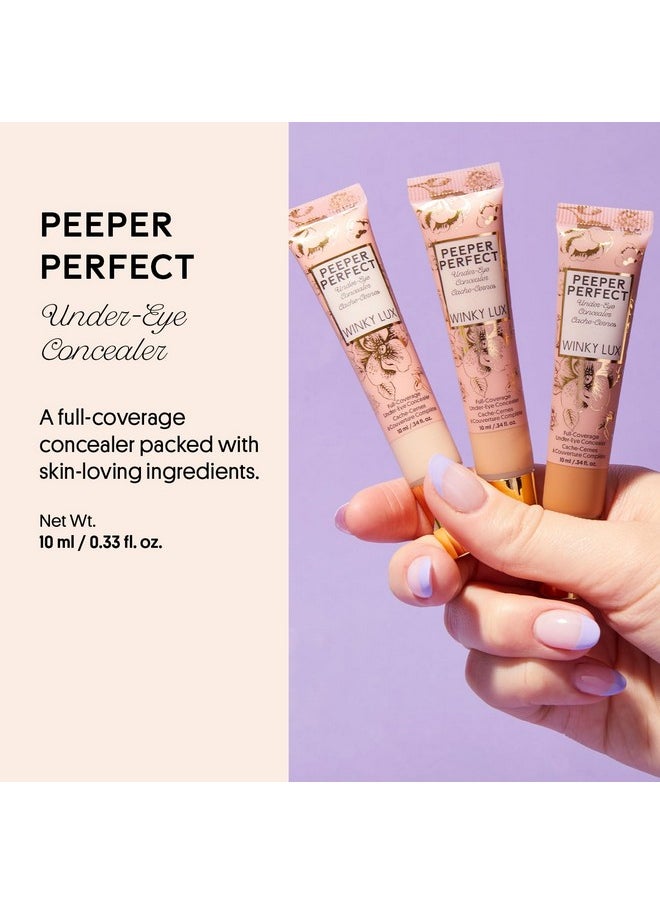Peeper Perfect Under Eye Concealer, Makeup & Eye Brightener, Full Coverage Concealer For Dark Circles, Color Corrector & Eye Primer, With Collagen, Hyaluronic Acid & Vitamin E (Fair)