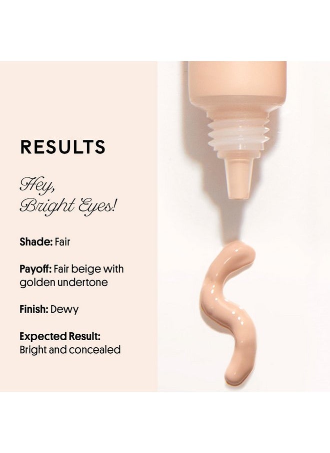 Peeper Perfect Under Eye Concealer, Makeup & Eye Brightener, Full Coverage Concealer For Dark Circles, Color Corrector & Eye Primer, With Collagen, Hyaluronic Acid & Vitamin E (Fair)