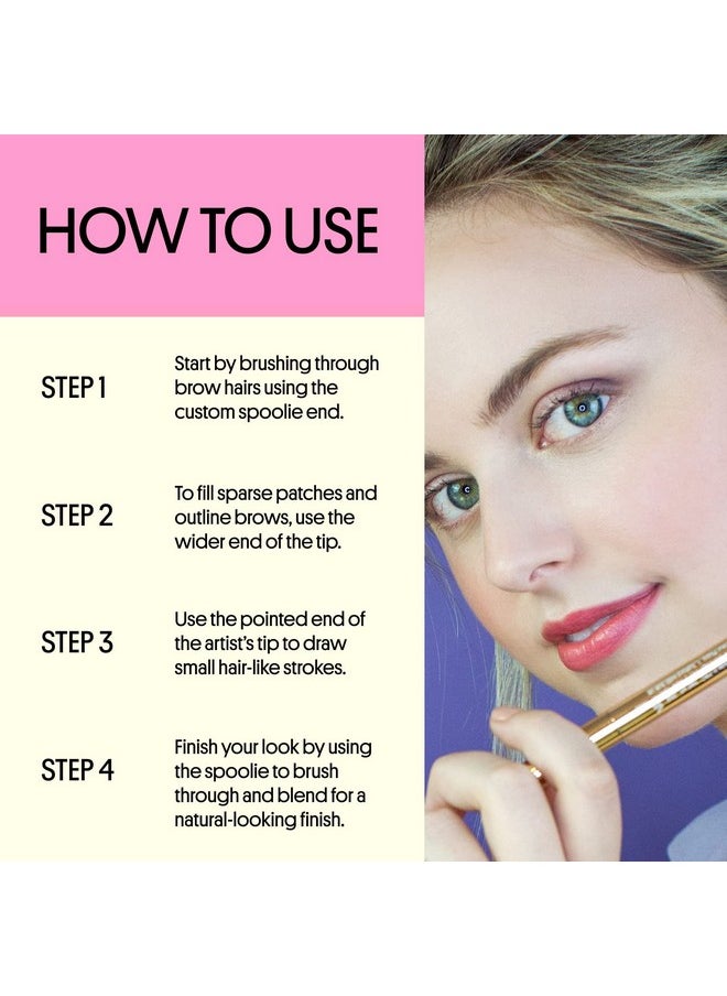 Uni Brow Eyebrow Pencil, Dual Sided With Spoolie, Longwearing Waterproof Eyebrow Crayon, Define Shape And Fill Brows, Brown, Blonde And Taupe Universal Shade