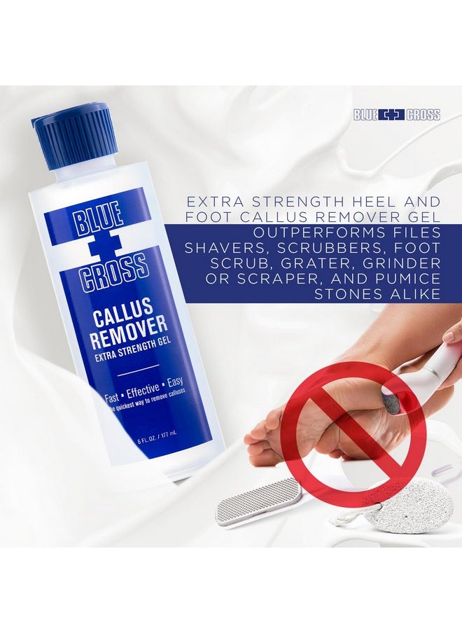 Callus Remover Gel For Feet Or Heel, Extra Strength Professional Nail Care, File, Shaver, Scrubber & Pumice Stone Alternative For At Home Manicure/Pedicure Results, 6Oz