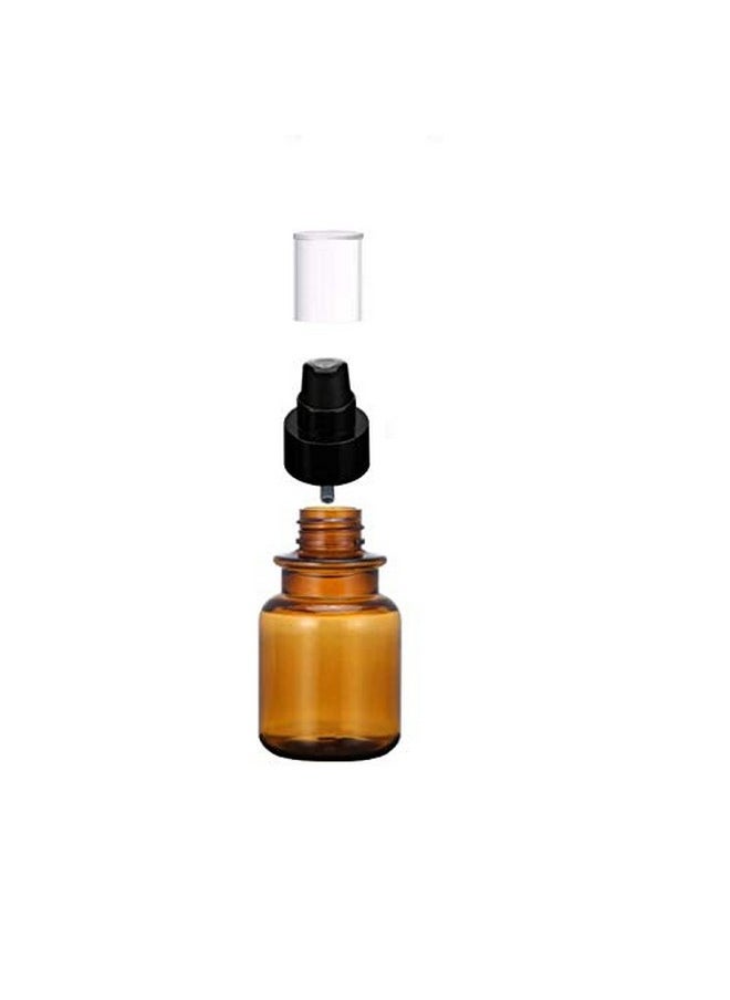 2Pcs 80Ml/2.7Oz Amber Plastic Empty Pump Bottles Refillable Cosmetic Remover Oil Container Makeup Sample Case Storage Reusable Facial Care Vessel Emulsion Dispenser For Emulsion Essence Body Wash