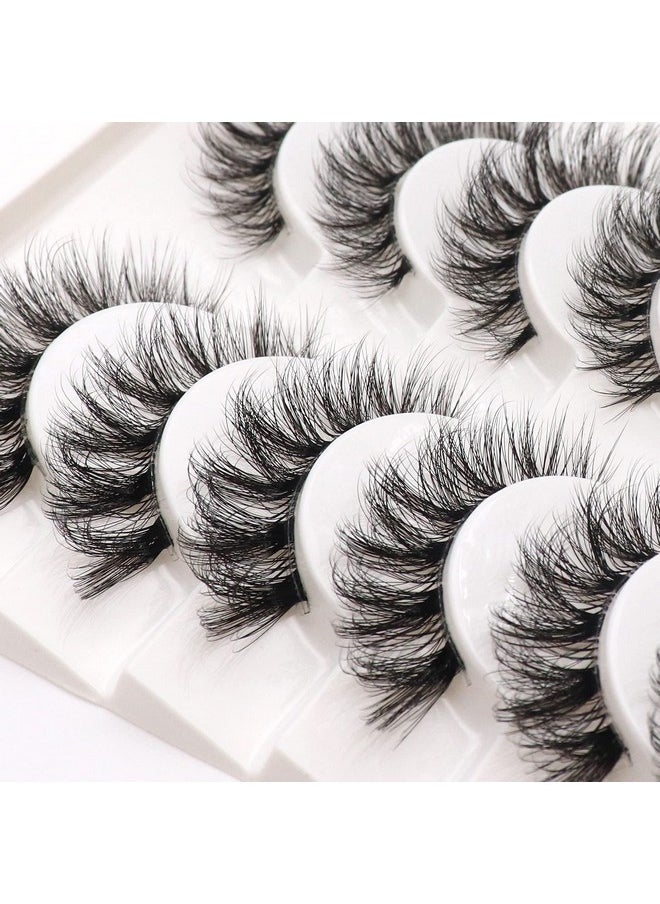 Russian Strip Lashes With Clear Band Looks Like Eyelash Extensions D Curl Lash Strips 10 Pairs Pack (Dt11)