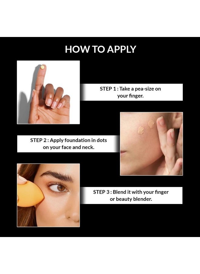 Micro Foundation Liquid Professional Light Weight Natural Dewy Finish Skin Hydrating Long Lasting Full Coverage Face Make Up For All Skin Types (Moroccan 30Ml)