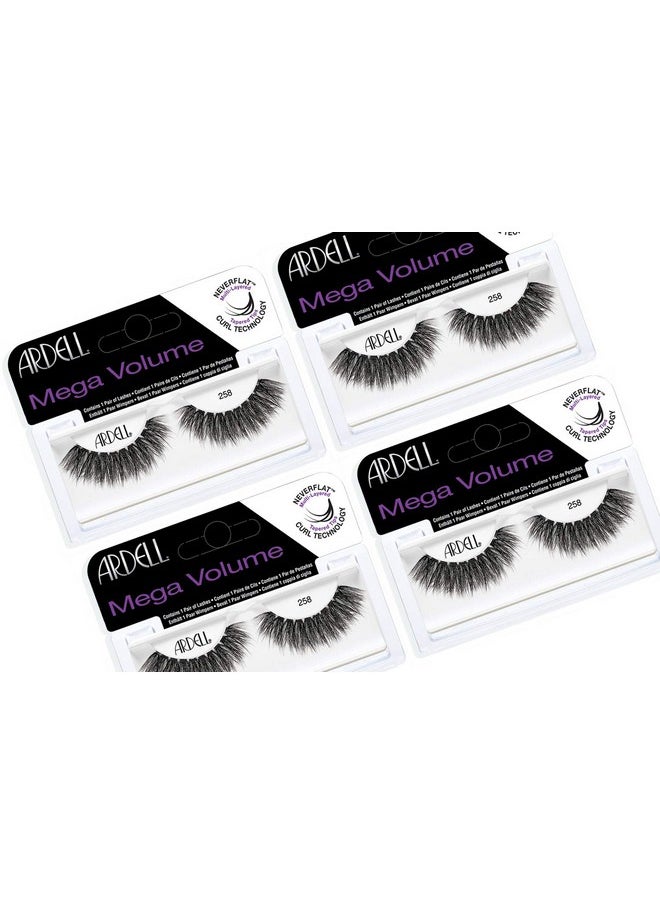 Mega Volume Lash 258 Multi-Layered False Lashes With Curl Technology, 4 Pairs