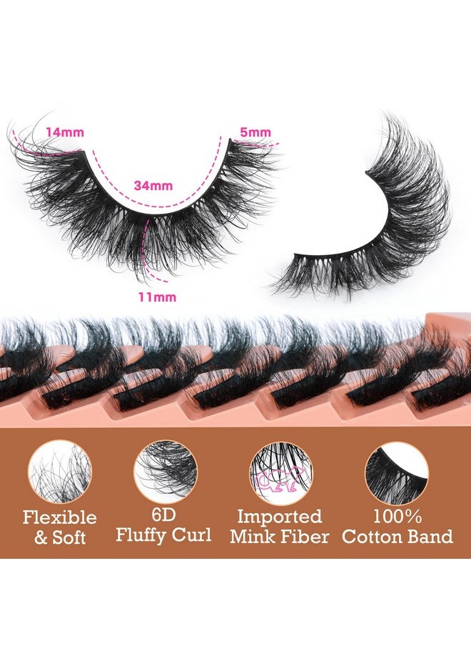 Es Wispy False Eyelashes Fluffy D Curl Faux Mink Lashes 14Mm Natural Look False Lashes Short Strips Lashes By Focipeysa