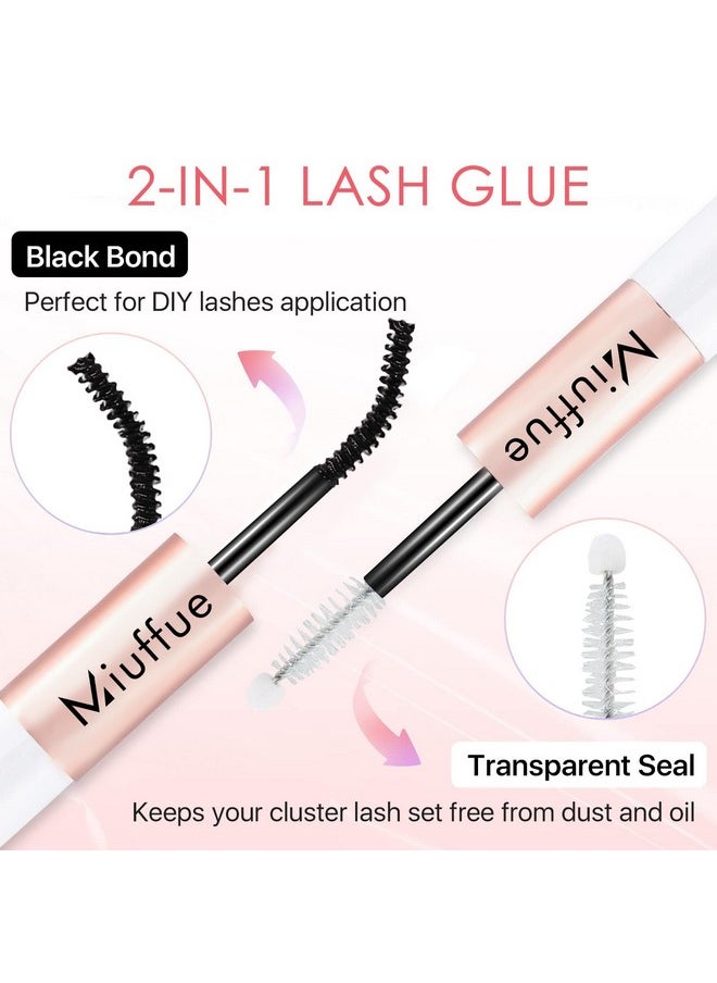 Eyelash Glue, Lash Bond And Seal, Latex-Free Lash Glue For Sensitive Eyes, Waterproof Strong Hold Lash Cluster Glue For 72 Hours