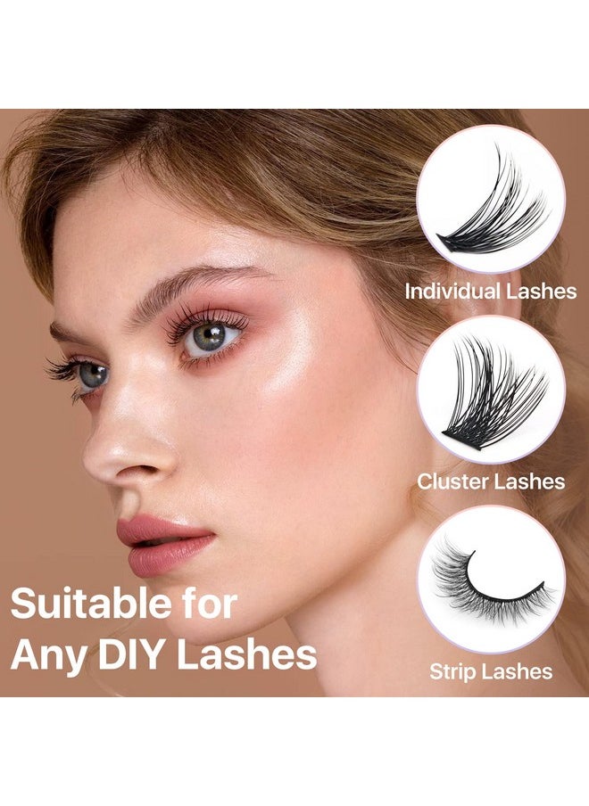 Eyelash Glue, Lash Bond And Seal, Latex-Free Lash Glue For Sensitive Eyes, Waterproof Strong Hold Lash Cluster Glue For 72 Hours