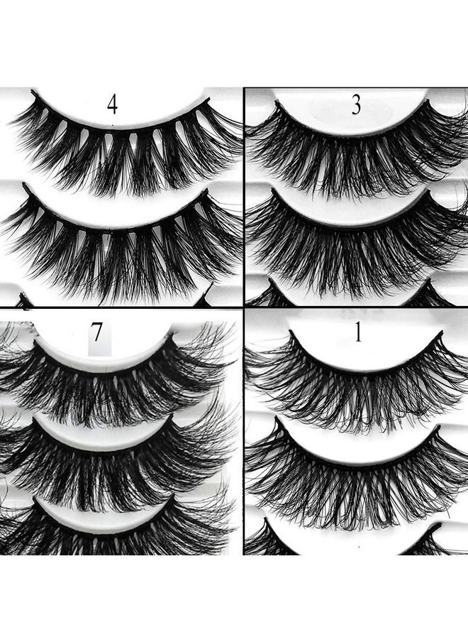 3D Mink Lashes Natural Wispy False Eyelashes 15Mm Fluffy Long Eye Lashes Eye Makeup Tools 5 Pairs Pack(Q1 | 13-15Mm)