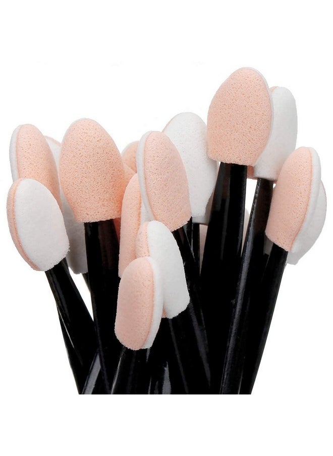 Disposable Dual Sides Eye Shadow Sponge Applicator Eyeshadow Brushes Makeup Brush (30Pcs-Black)
