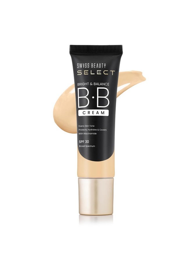 Select Bright & Balance Multifunctional Bb Cream With Spf 30 | Protects, Hydrates And Covers | Infused With Niacinamide And Wheat Germ Oil | Shade- Creamy Ginger, 30G|