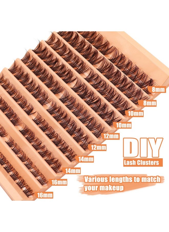 Lash Clusters 120Pcs D Curl Clusters Lashes Volume Individual Lashes Wispy Diy Lash Extensions Fake Eyelashes Mix Length 8/10/12/14/16Mm At Home Lash Extension Clusters (10R,B10-D,8-16Mm)