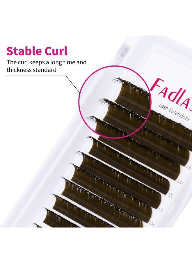 Eyelash Extensions D Curl Individual Lashes 0.15 Mixed Tray 8-14Mm Brown Lash Extensions Supplies Classic Eyelashes Professional Salon Use (0.15-D, 8-14Mm Mix)