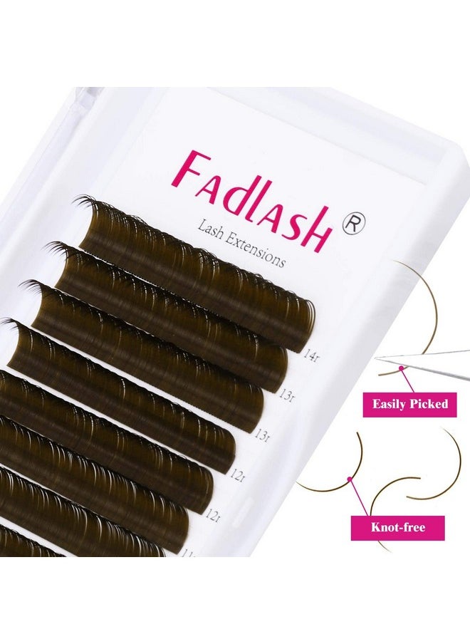 Eyelash Extensions D Curl Individual Lashes 0.15 Mixed Tray 8-14Mm Brown Lash Extensions Supplies Classic Eyelashes Professional Salon Use (0.15-D, 8-14Mm Mix)