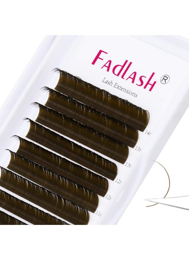 Eyelash Extensions D Curl Individual Lashes 0.15 Mixed Tray 8-14Mm Brown Lash Extensions Supplies Classic Eyelashes Professional Salon Use (0.15-D, 8-14Mm Mix)