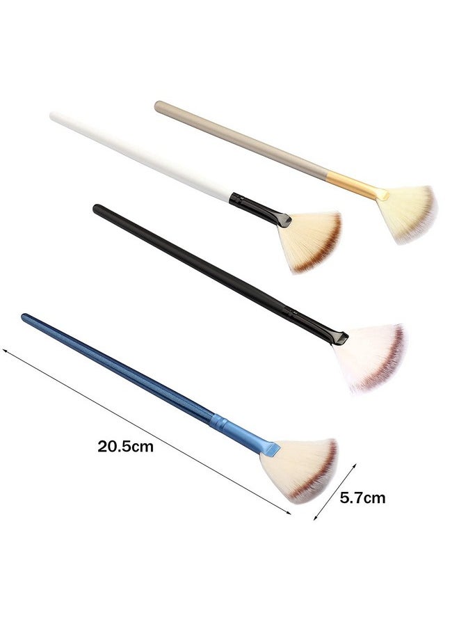 4 Pcs Facial Brushes Fan Mask Brush,Soft Makeup Brush