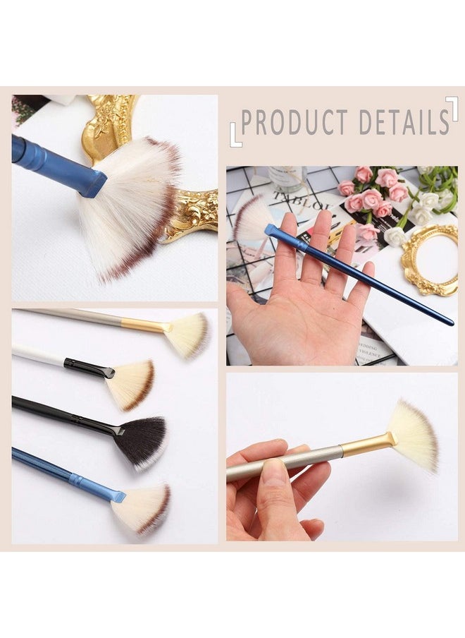 4 Pcs Facial Brushes Fan Mask Brush,Soft Makeup Brush