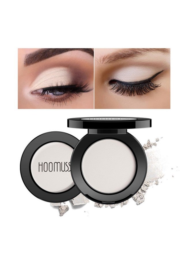 Single White Eyeshadow Handmade Goth Eye Sahdow Makeup Palette For Halloween, High Pigmented & Long Lasting, Intense Color White Matte Eyeshadow (White)