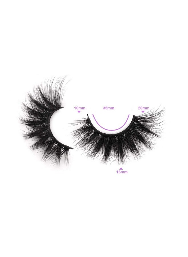 Elashes Fluffy Mink Lashes 20 Mm Long False Lashes 9D Cat-Eye Volume Faux Mink Lashes Pack 8 Pairs By Fanxiton