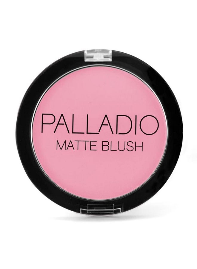 Matte Blush, Brushes Onto Cheeks Smoothly, Soft Matte Look And Even Finish, Flawless Velvety Coverage, Effortless Blending Makeup, Flatters The Face, Convenient Compact, Berry Pink