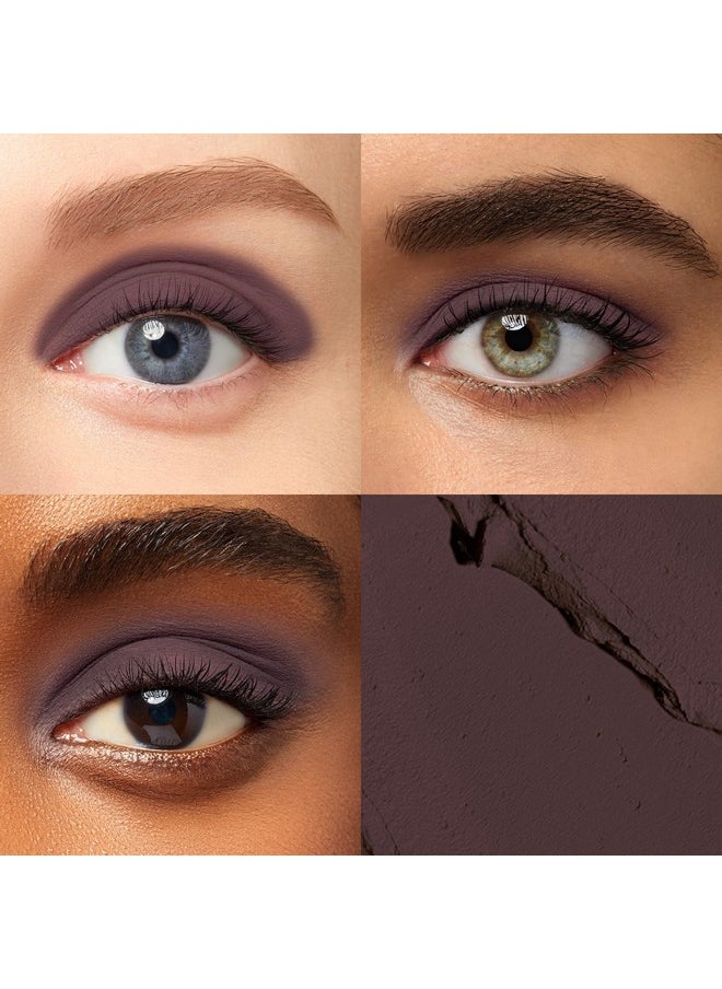 Eyeshadow 101 Crème-To-Powder Waterproof Eyeshadow Stick - Black Cherry Matte - Long-Lasting, Crease-Proof, Rich Toned Burgundy Matte Cream Eyeshadow With Built-In Smudger