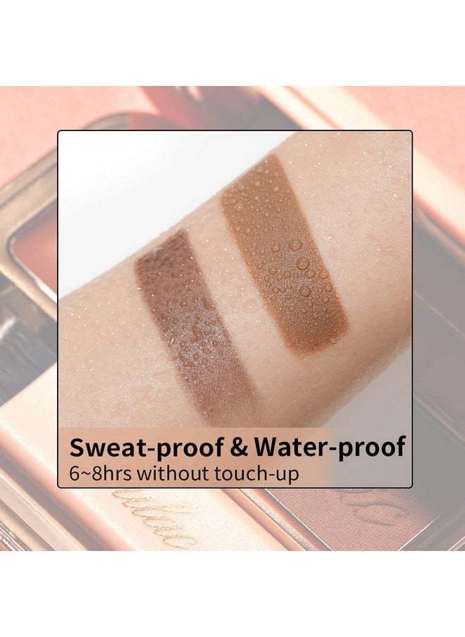 Waterproof Eyebrow Powder Gray Kit With Brow Brush 2 In1 Long Lasting Instant Eyebrow Pomade & Powder Natural Makeup For Sparse Brows 3.2 G/0.11 Oz, Strawburn