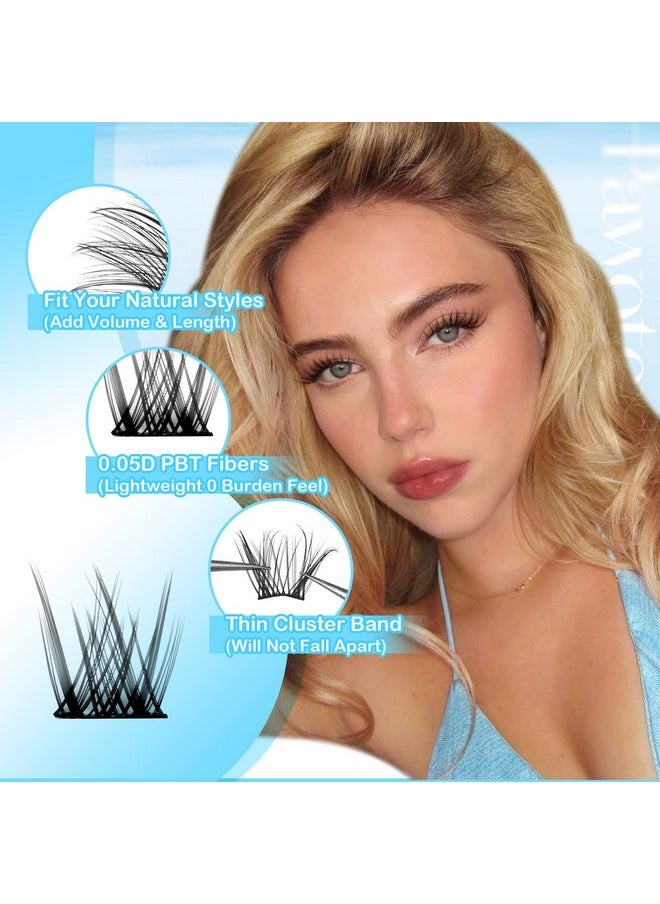 Wispy Lash Clusters Natural Cluster Eyelash Extensions 154Pcs Individual Lashes 8-16Mm Lash Extension Diy False Eyelashes Soft Comfortable Natural Eyelash Clusters With Thin Band