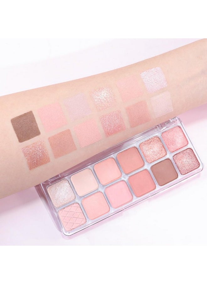12-Color Pink Purple Eyeshadow Palette For Versatile Day-To-Night Looks - Blendable, Long-Lasting, And Highly Pigmented. Elevate Your Eye Makeup- Unleash Your Unique Style (07#)