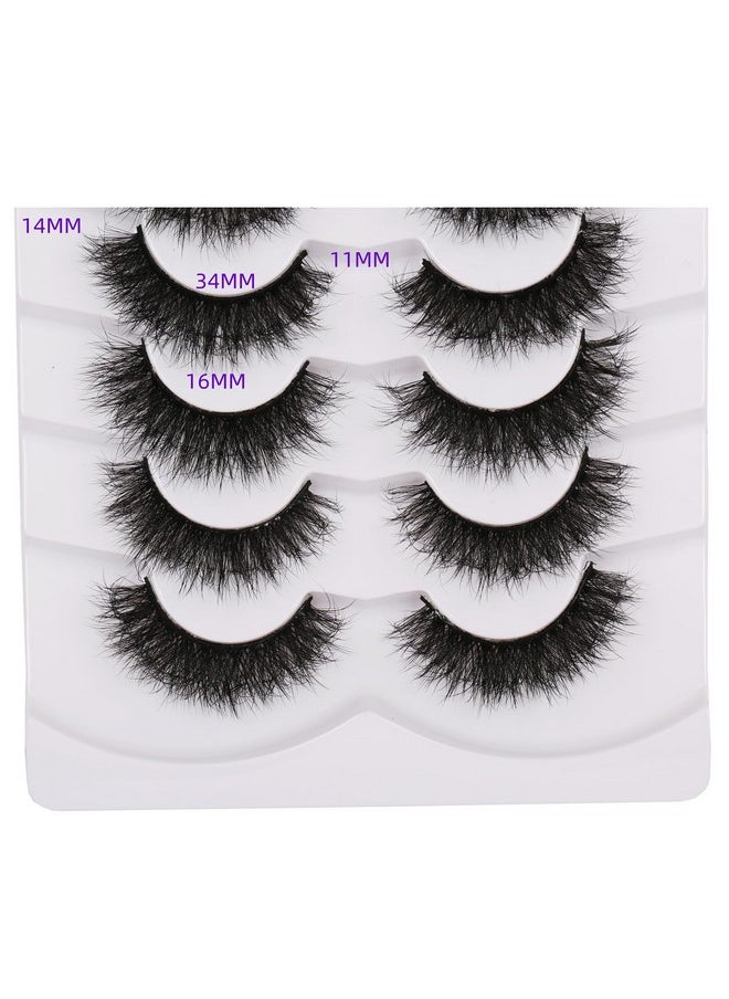 False Eyelashes Natural Lashes Fluffy Wispy 3D Faux Mink Lashes Cat Eye Lashes 8 Pairs