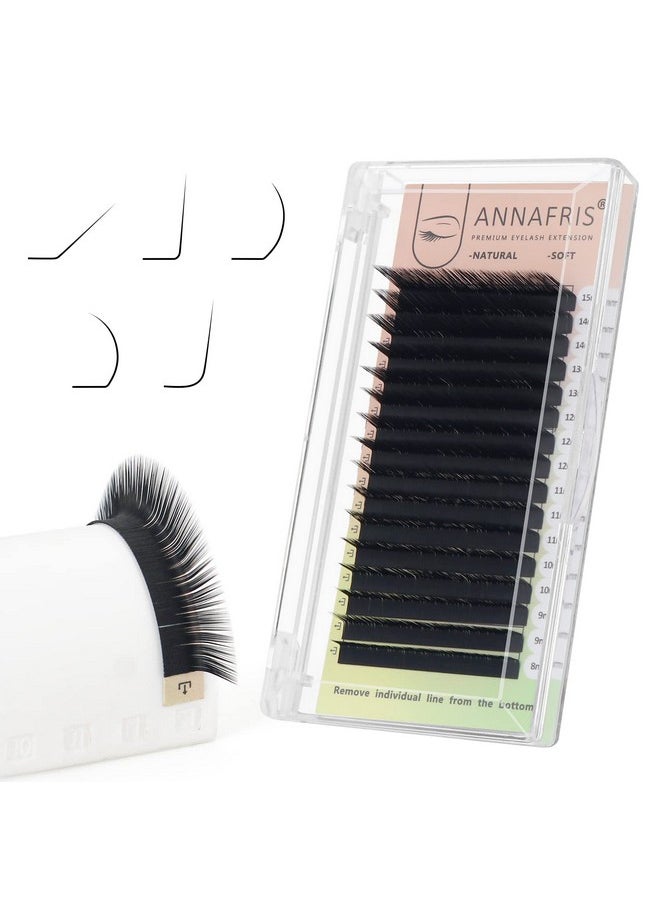 L/L+/Lc/Ld/Lu(M) Curl Individual Eyelash Extension Natural Synthetic Mink Matte Black False Lashes Extension Faux Cils Maquillage (Lu Curl, 0.10 8-15Mm Mix)