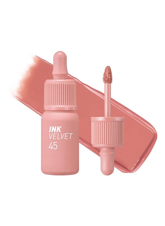 Ink The Velvet Lip Tint - High Pigment Color, Longwear, Weightless, Not Animal Tested, Gluten-Free, Paraben-Free (045 Pink Beige Nude)