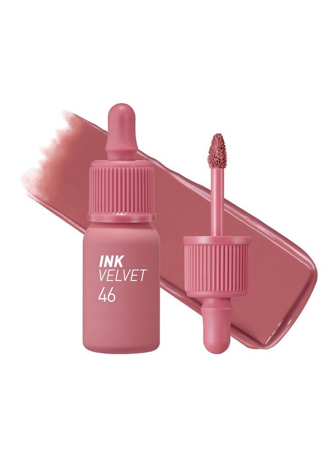 Ink The Velvet Lip Tint - High Pigment Color, Longwear, Weightless, Not Animal Tested, Gluten-Free, Paraben-Free (046 Pink Mauve Nude)