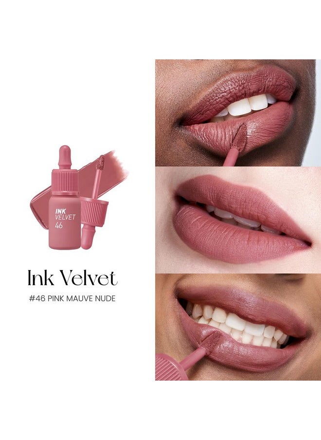 Ink The Velvet Lip Tint - High Pigment Color, Longwear, Weightless, Not Animal Tested, Gluten-Free, Paraben-Free (046 Pink Mauve Nude)