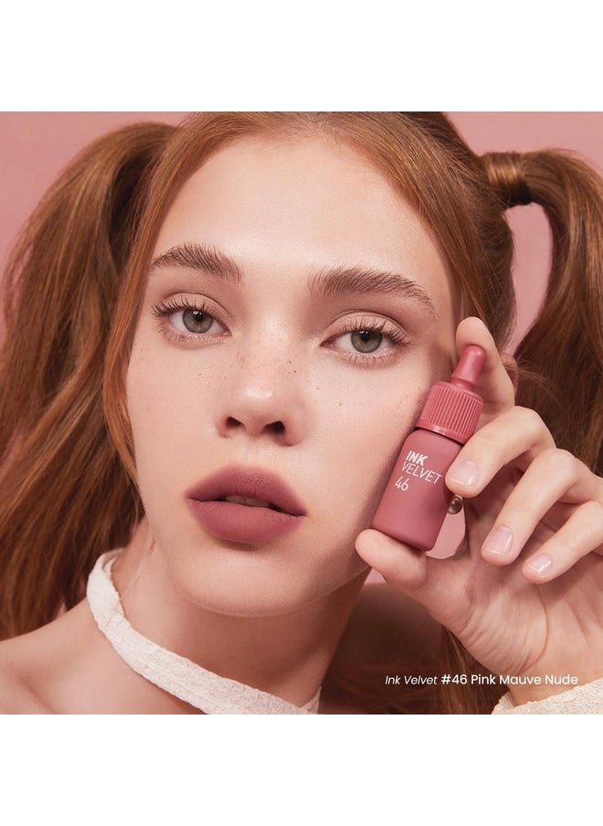 Ink The Velvet Lip Tint - High Pigment Color, Longwear, Weightless, Not Animal Tested, Gluten-Free, Paraben-Free (046 Pink Mauve Nude)