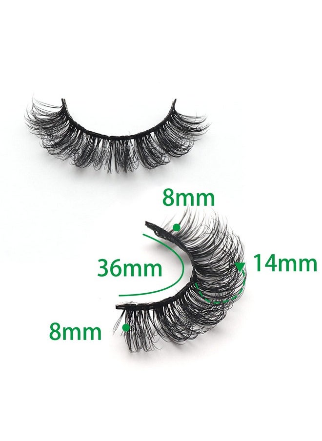 Russian Strip Lashes Dd Curl False Eyelashes Fluffy Wispy Faux Mink Lashes 10 Pairs Pack (D03)