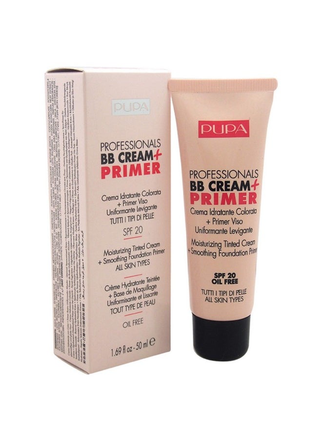 Milano Professionals Bb Cream And Spf 20 Primer For Women, No. 001/Nude, 1.69 Ounce
