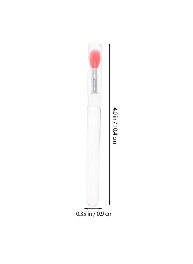 Silicone Lip Brushes With Covers,Lipstick Lip Gloss Applicator Brushes,Makeup Beauty Brushes,6Pcs