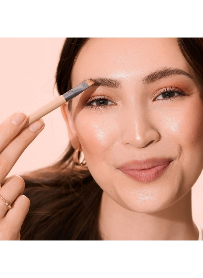 Enhancing Eye Brush Set, Makeup Brushes For Liquid, Cream & Powder Eyeshadow & Eye Liner Application, Dual-Sided & Eco-Friendly, Synthetic Bristles, Cruelty-Free, 2 Piece Set