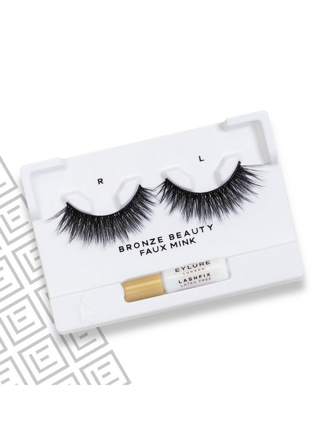 Vegas Nay Bronze Beauty False Eyelashes, Reusable, Adhesive Included, 1 Pair, Cruelty Free