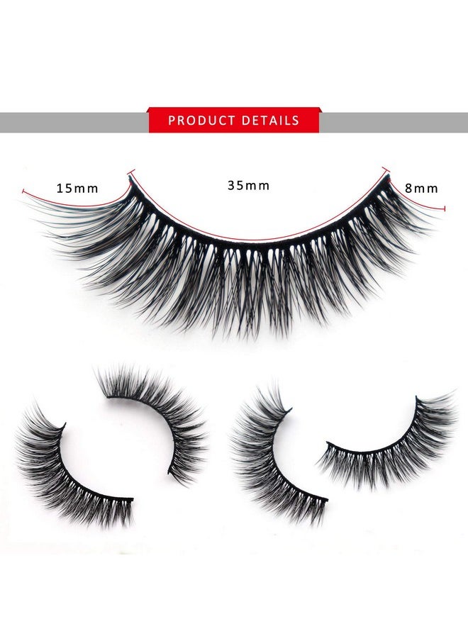 5D Faux Mink Lashes Handmade Luxurious Volume Fluffy Natural False Eyelashes 7 Pairs (Wing)