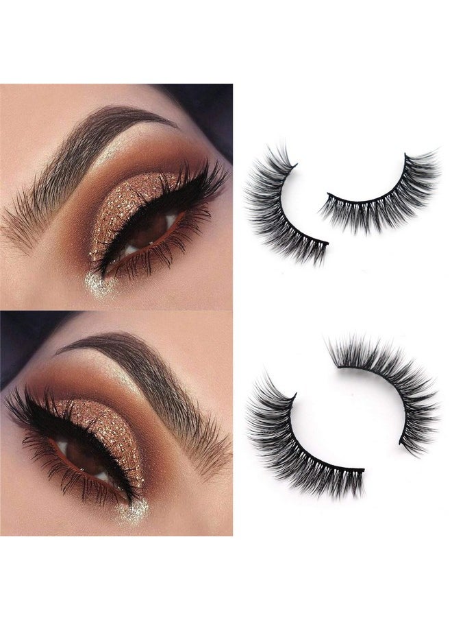 5D Faux Mink Lashes Handmade Luxurious Volume Fluffy Natural False Eyelashes 7 Pairs (Wing)