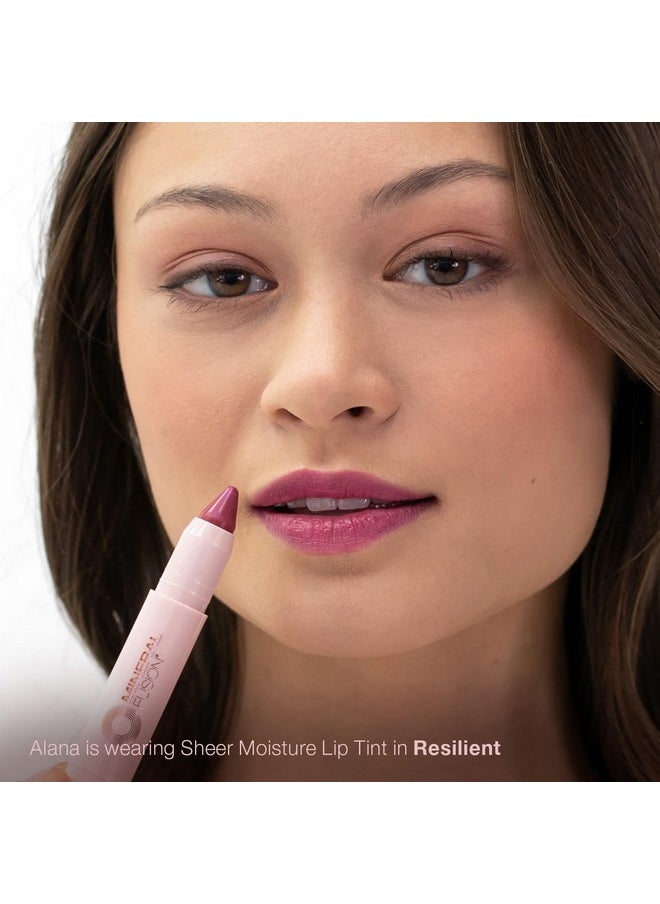 New Sheer Moisture Lip Tint, Buildable Lip Color, Hydrating Lip Balm With Jojoba Oil, Shea Butter & More, Hydrates & Nourishes, Fd&C Dye-Free & Hypoallergenic, Resilient, Earthy Berry