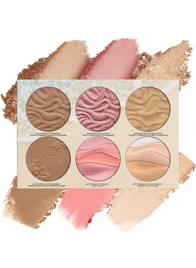 Butter Dream Team Palette Makeup Gift Set, Bronzer, Blush, Face Powder, Dermatologist Approved