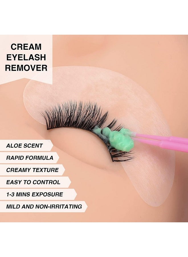 Eyelash Extension Remover Cream, Light Aloe Flavor Cream,Eyelash Adhesive Remover, Professional Eyelash Extensions Remover For Salon,5G