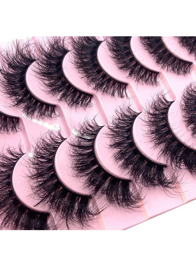 New 10 Pairs 3D Mink Lashes False Eyelashes Handmade Wispy Fluffy Long Lashes Natural Eye Makeup Tools Eye Lashes(M12)