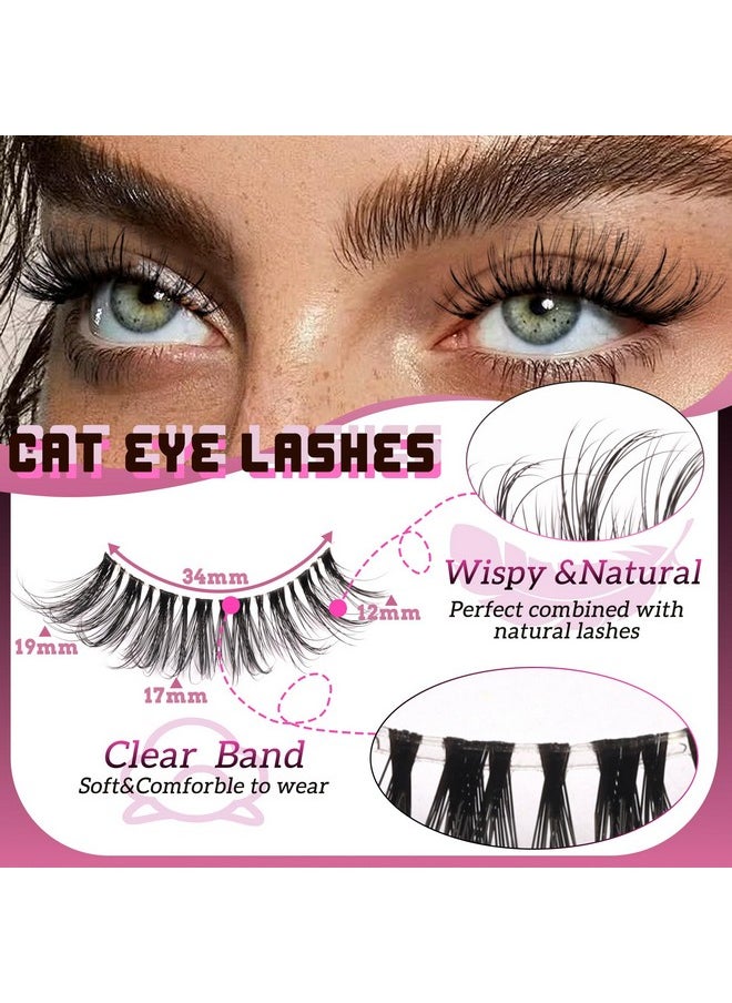 Lashes Natural Look False Eyelashes 8 Pairs Pack Wispy Lashes With Clear Band 3D Fake Eyelashes | Style 03