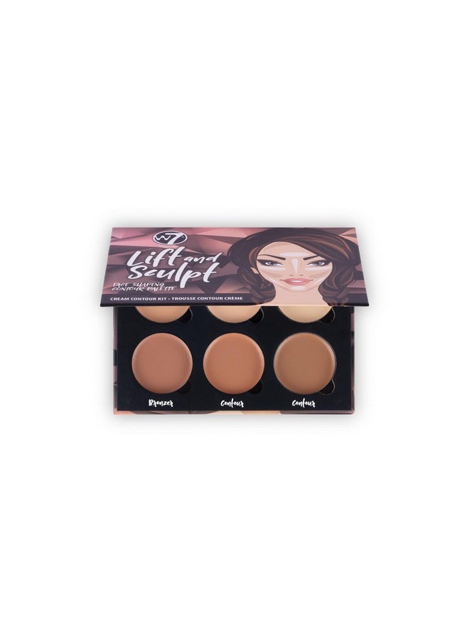 Lift & Sculpt Cream Contour Kit - Concealing, Highlighting & Contouring Makeup Palette - Step-By-Step Instructions Included