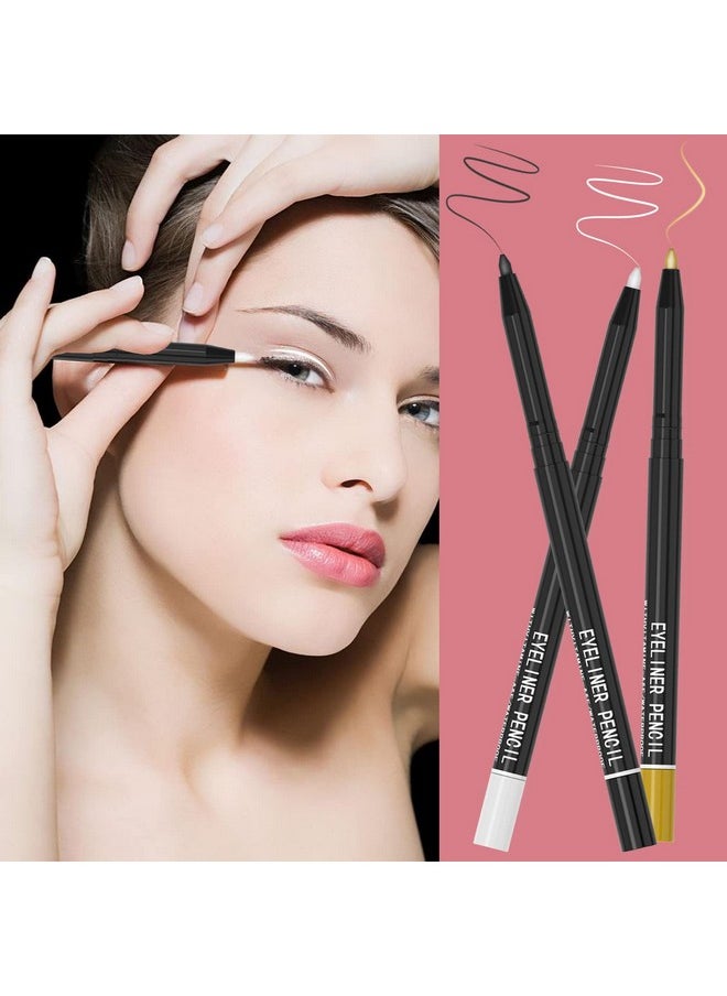 12 Kinds Of Color Eyeliner Pen, Eyebrow Pen,Eye Shadow Pencil, Lip Line Pen, Eyelid Pad, Pencil Makeup Set Tool 12Pcs (Multicolor)