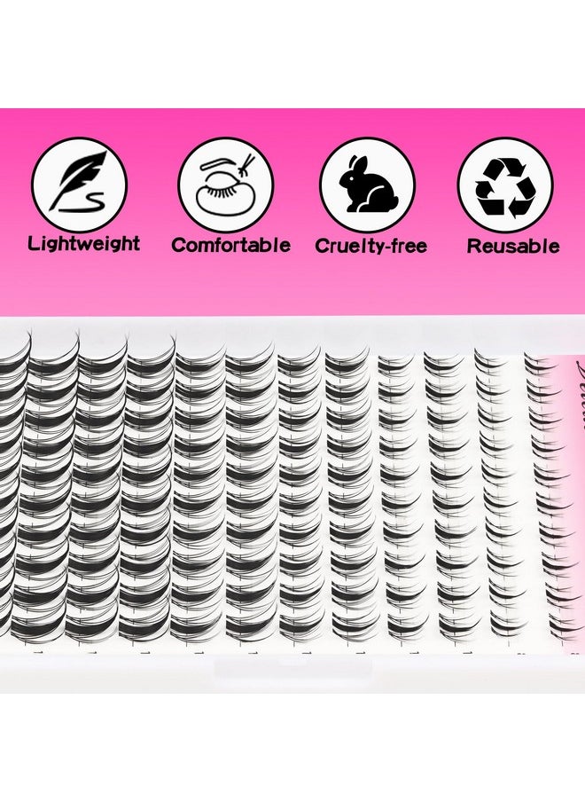 Manga Lash Clusters Natural Lashes Clusters 8-16Mm Mixed Wispy Eyelash Clusters 120Pcs Diy Lash Extension At Home C Curl Individual Lashes (Fairy)