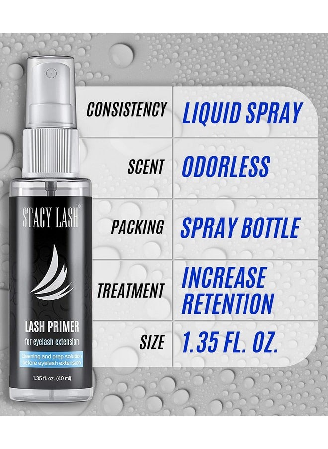 Tension Primer/Cleanser (1.35Fl. Oz/40Ml) Stacy Lash/Protein Oil Remover/Increase Adhesive Bonding Power Retention/Pretreatment For Individual Semi Permanent Extensions Gl
